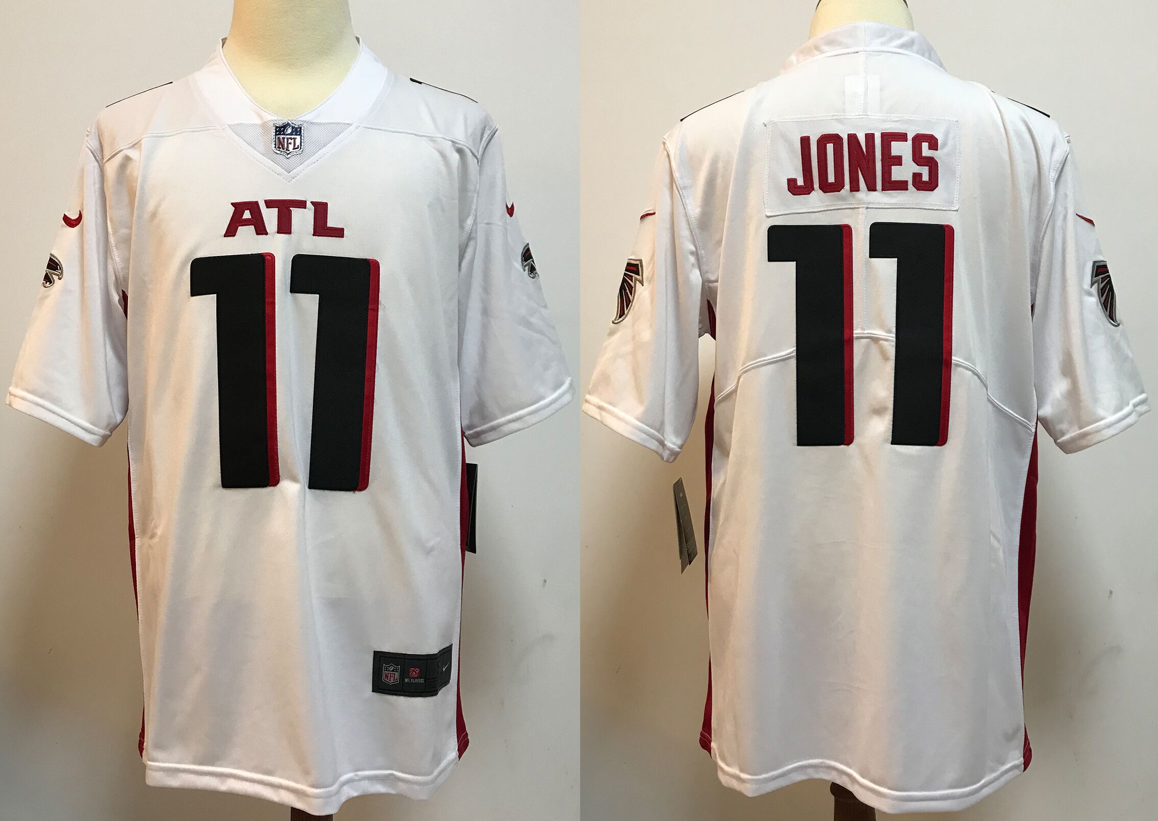 Men Atlanta Falcons #11 Jones White New Nike Limited Vapor Untouchable NFL Jerseys->nfl dust mask->Sports Accessory